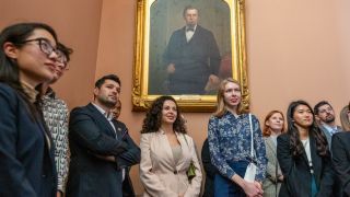 group of students at the capitol